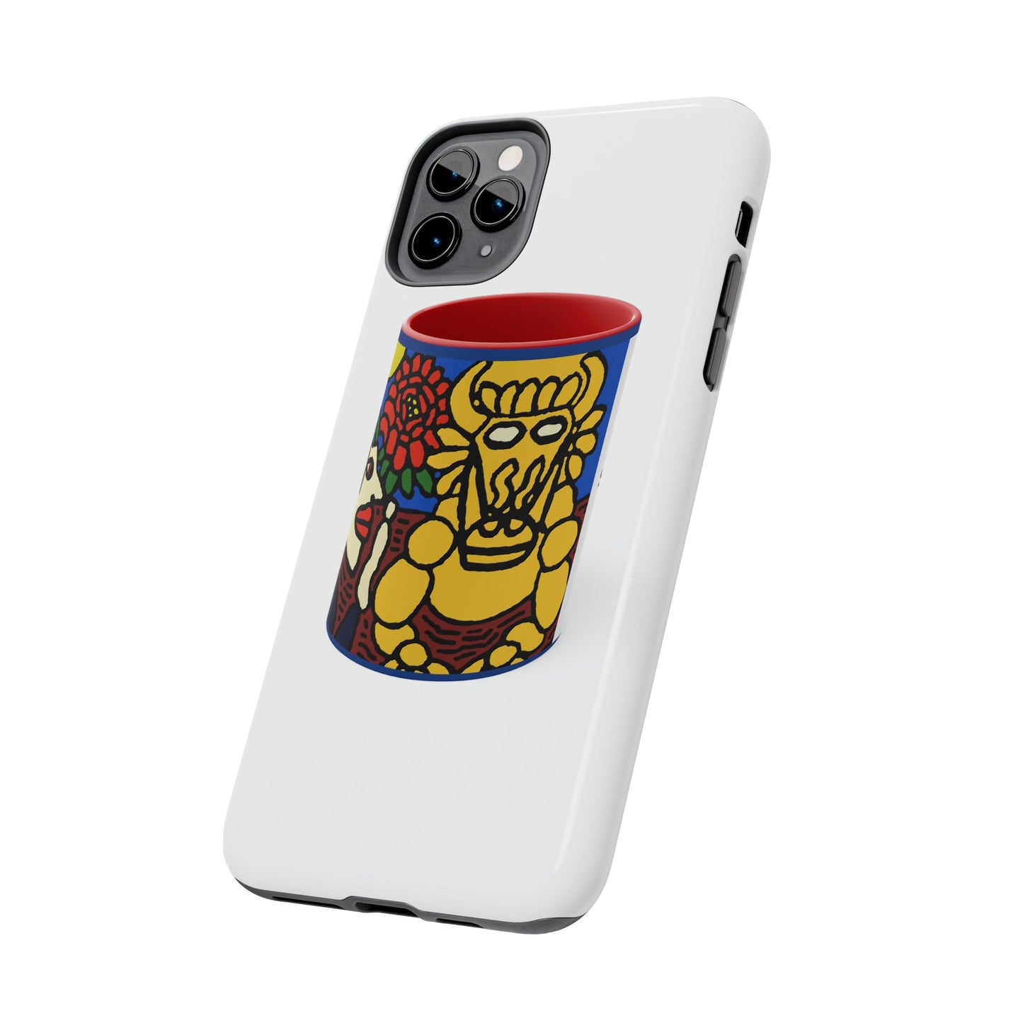 The warrior hailing the mighty golden dragon Tough Phone Case