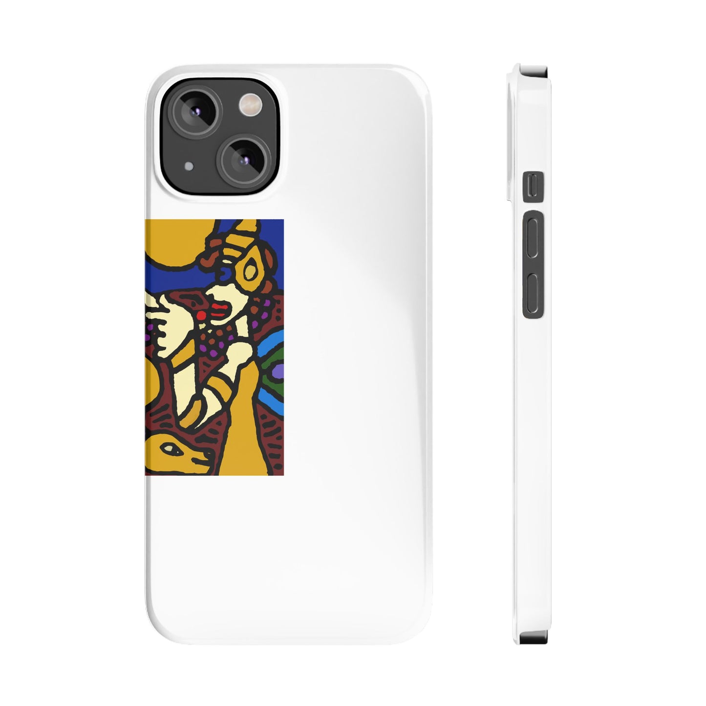 The golden snake being blessed by the fairy Slim Phone Case