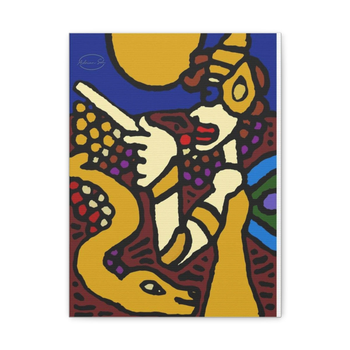 The golden snake being blessed by the fairy Canvas (Small)