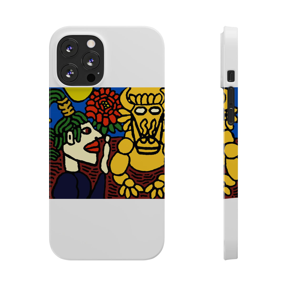 The warrior hailing the mighty golden dragon Slim Phone Case
