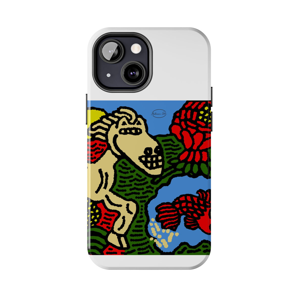 Galloping carefree through life Tough Phone Case