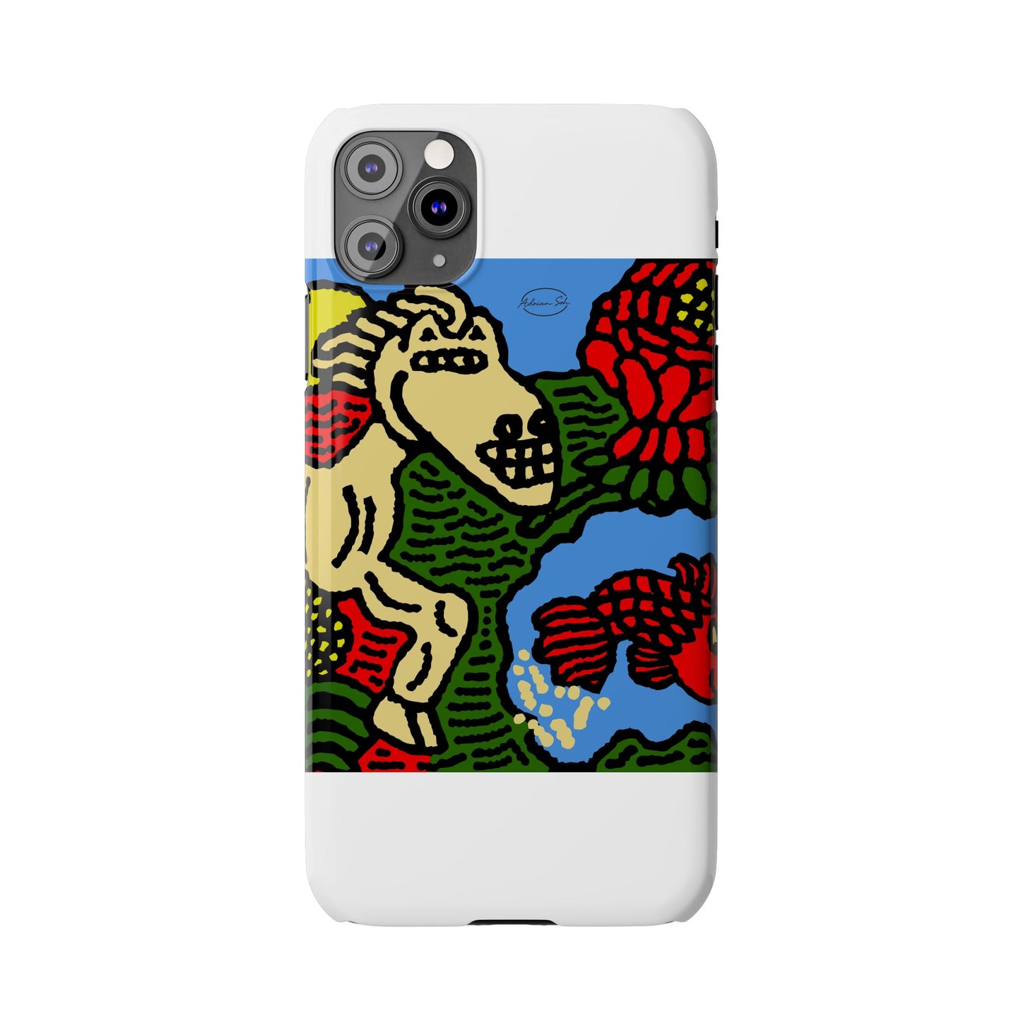Galloping carefree through life Slim Phone Case