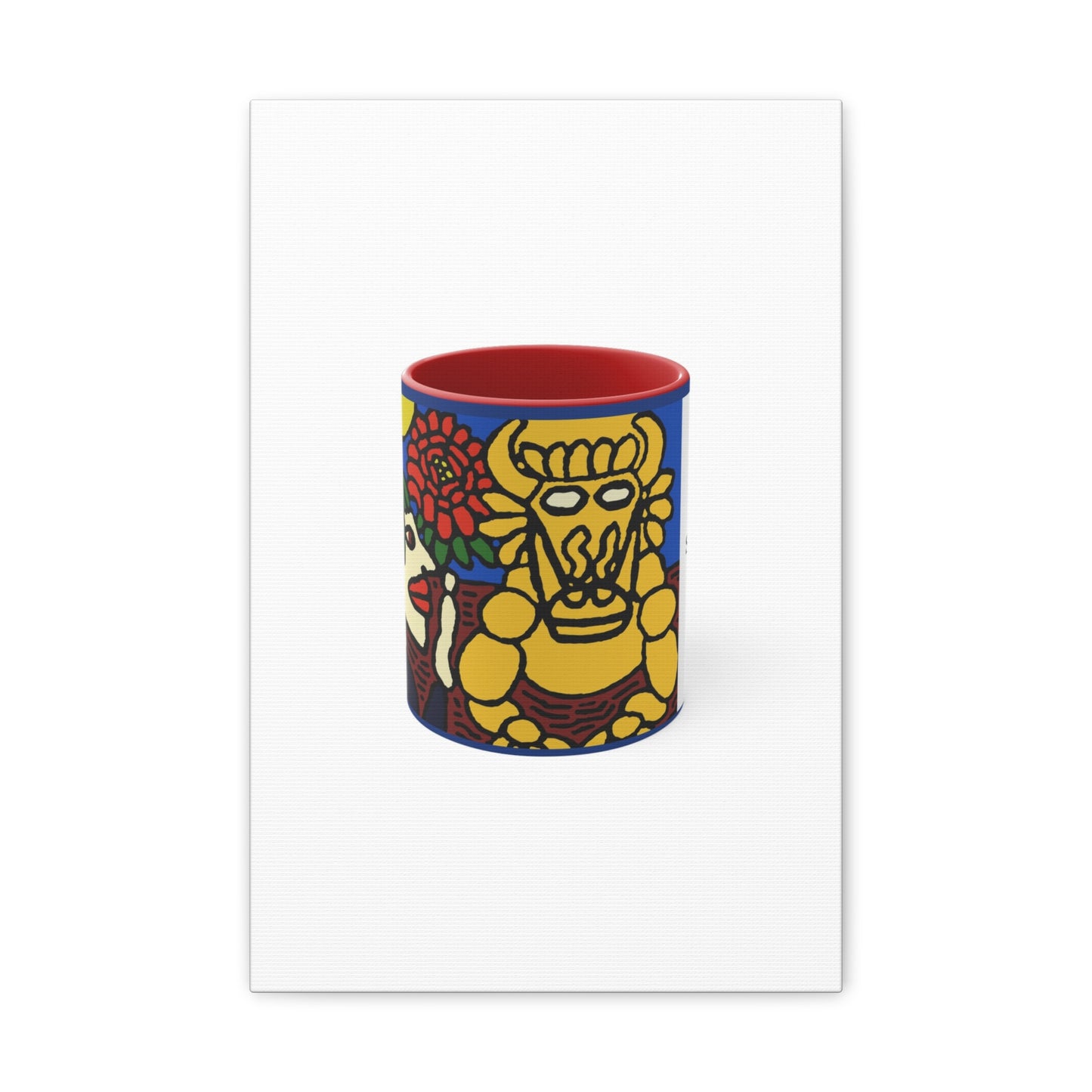 The warrior hailing the mighty golden dragon Canvas (Small)