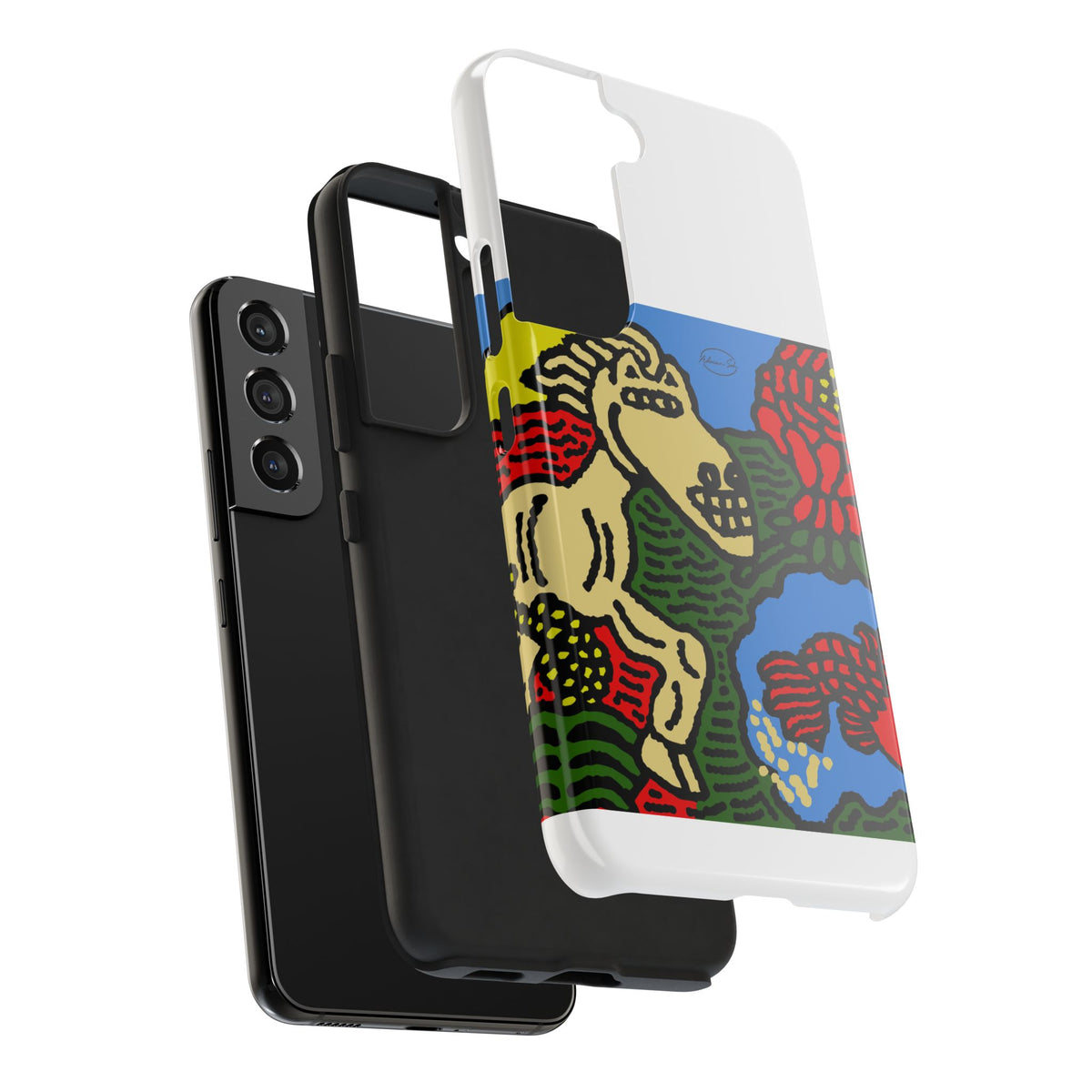 Galloping carefree through life Tough Phone Case