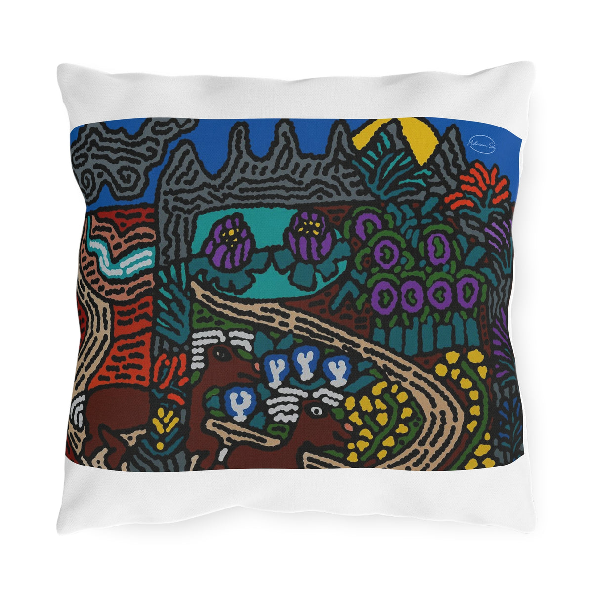 Going to the valley of hope and prosperity — Outdoor Pillow