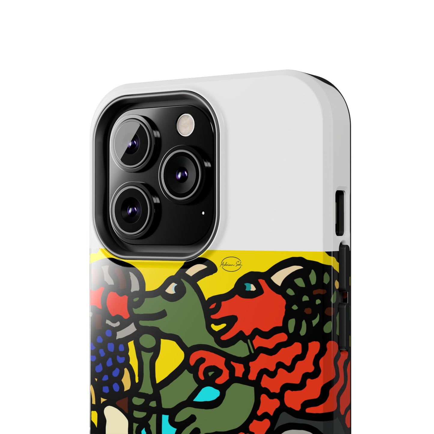 Two dragons enjoying a feast together Tough Phone Case