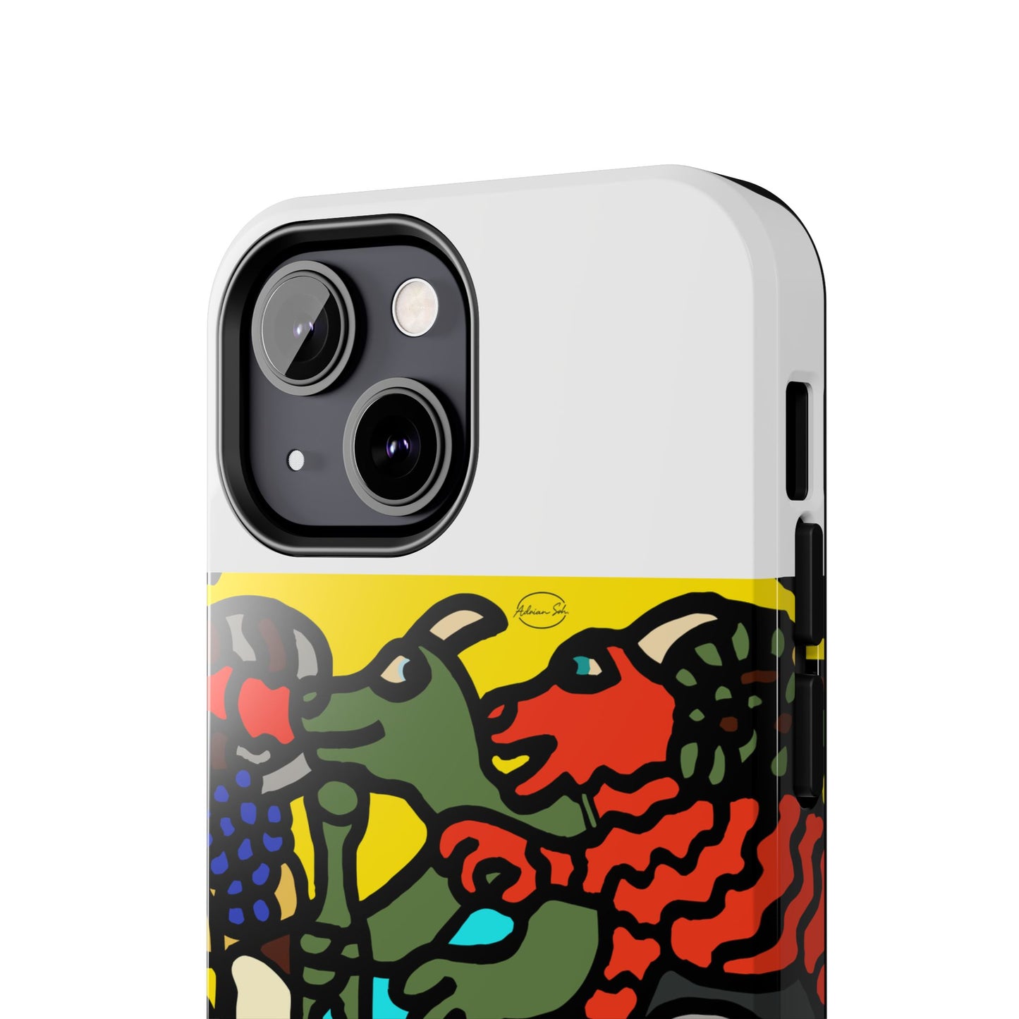 Two dragons enjoying a feast together Tough Phone Case