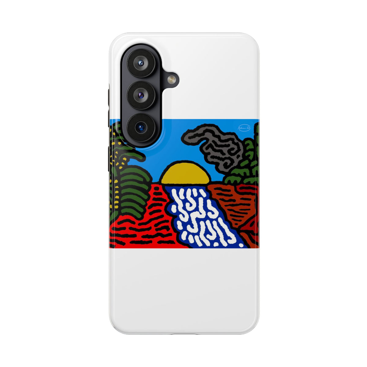 The river that joins the Australian wattle and Lebanese cedar tree in friendship Tough Phone Case