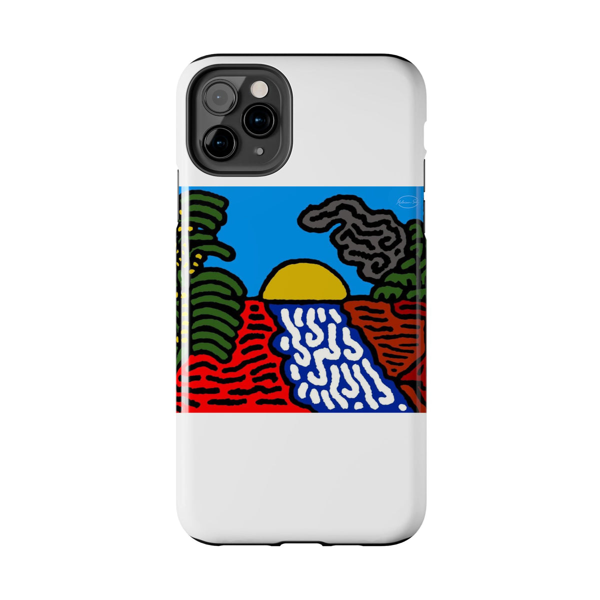 The river that joins the Australian wattle and Lebanese cedar tree in friendship Tough Phone Case
