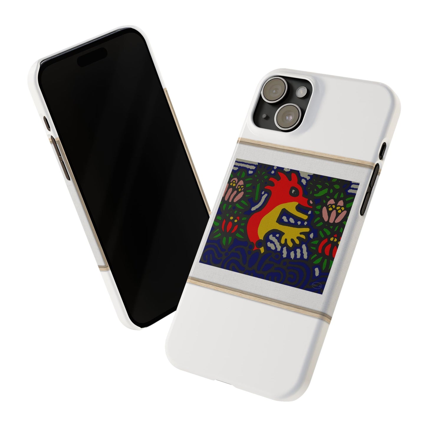 Breaking through the surface of a lotus pond Slim Phone Case