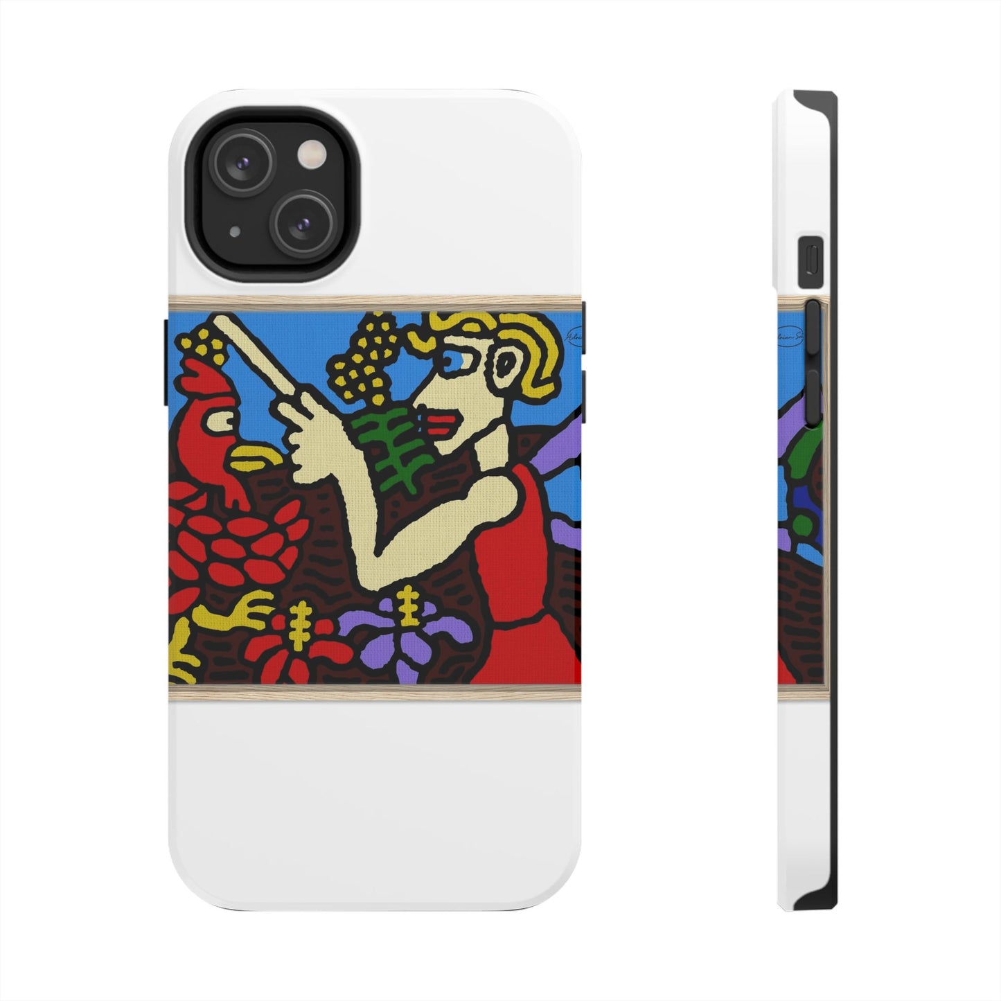 The hen gaining a blessing from a fairy Tough Phone Case
