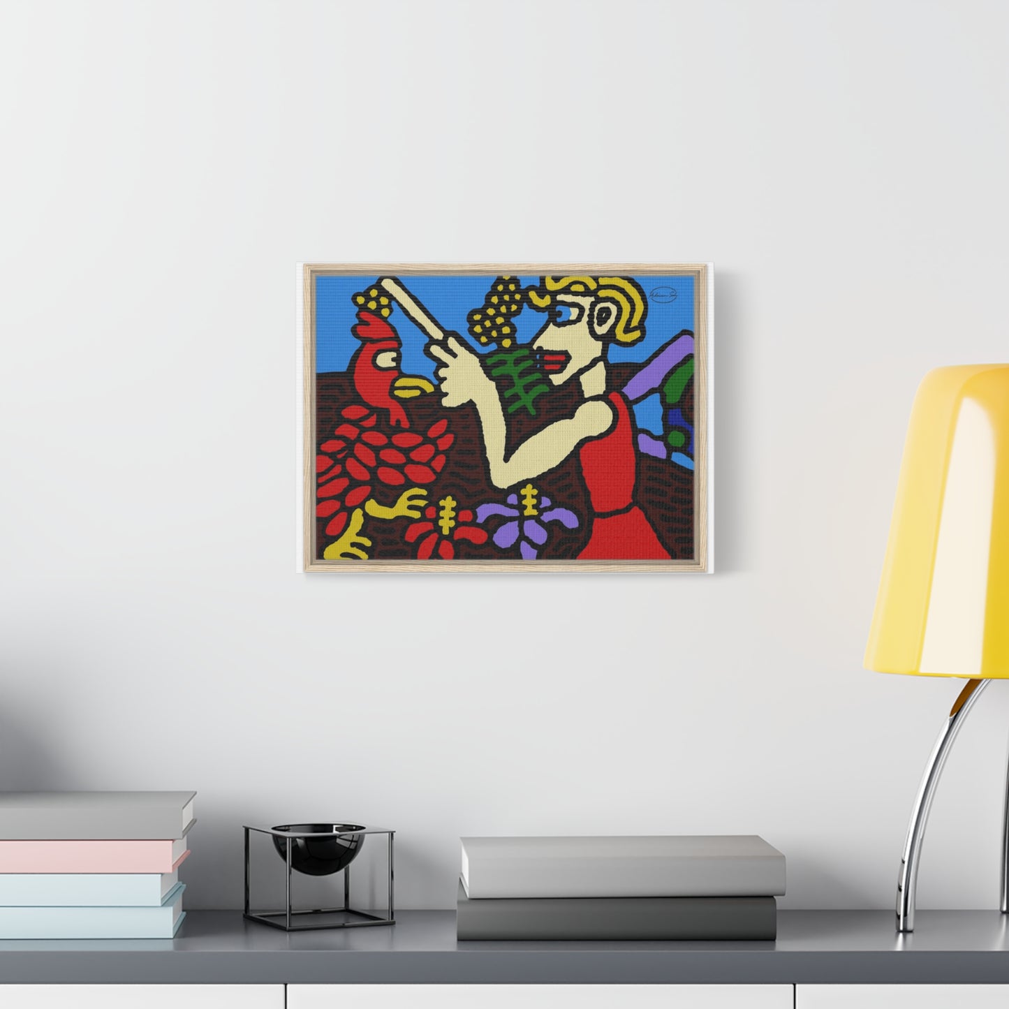 The hen gaining a blessing from a fairy Canvas (Small)