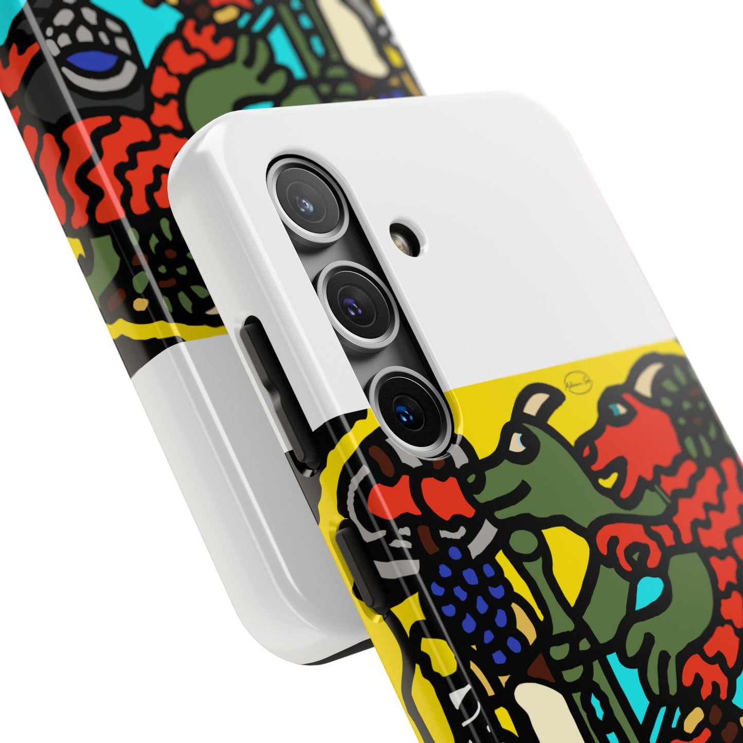 Two dragons enjoying a feast together Tough Phone Case