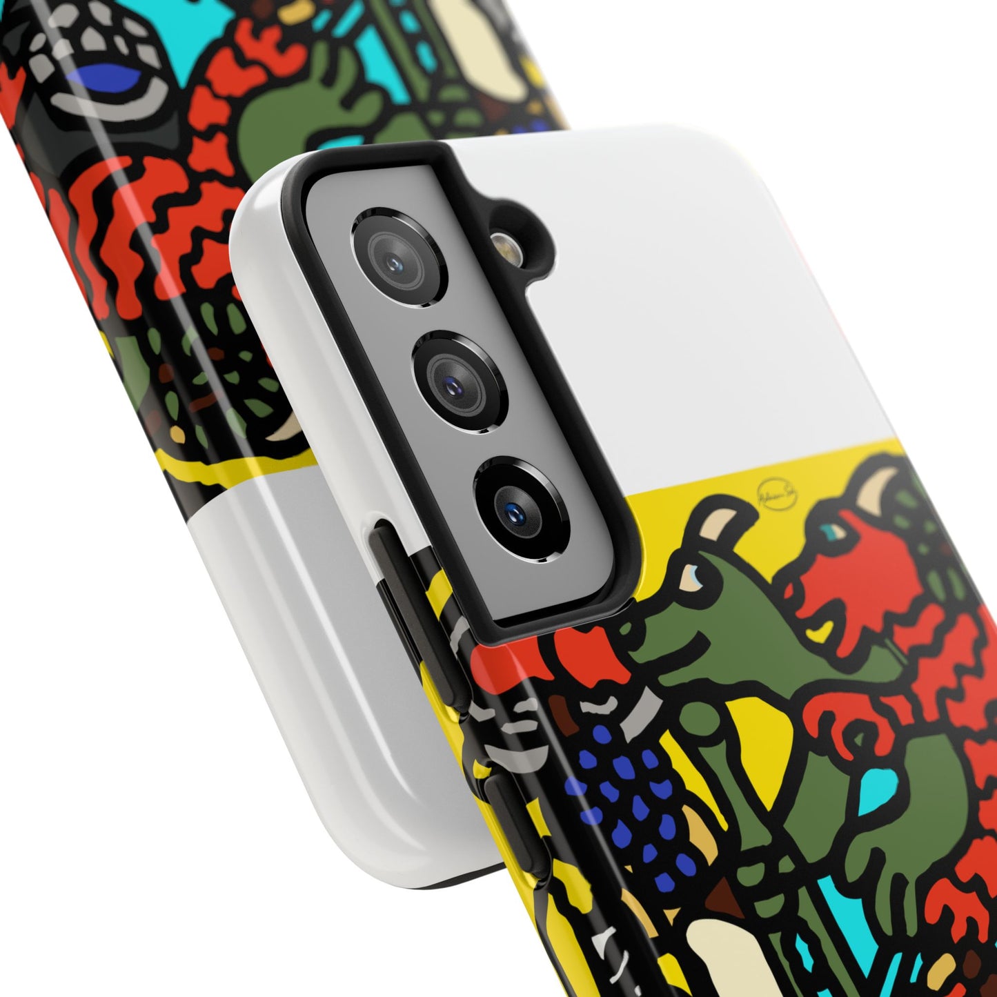 Two dragons enjoying a feast together Tough Phone Case