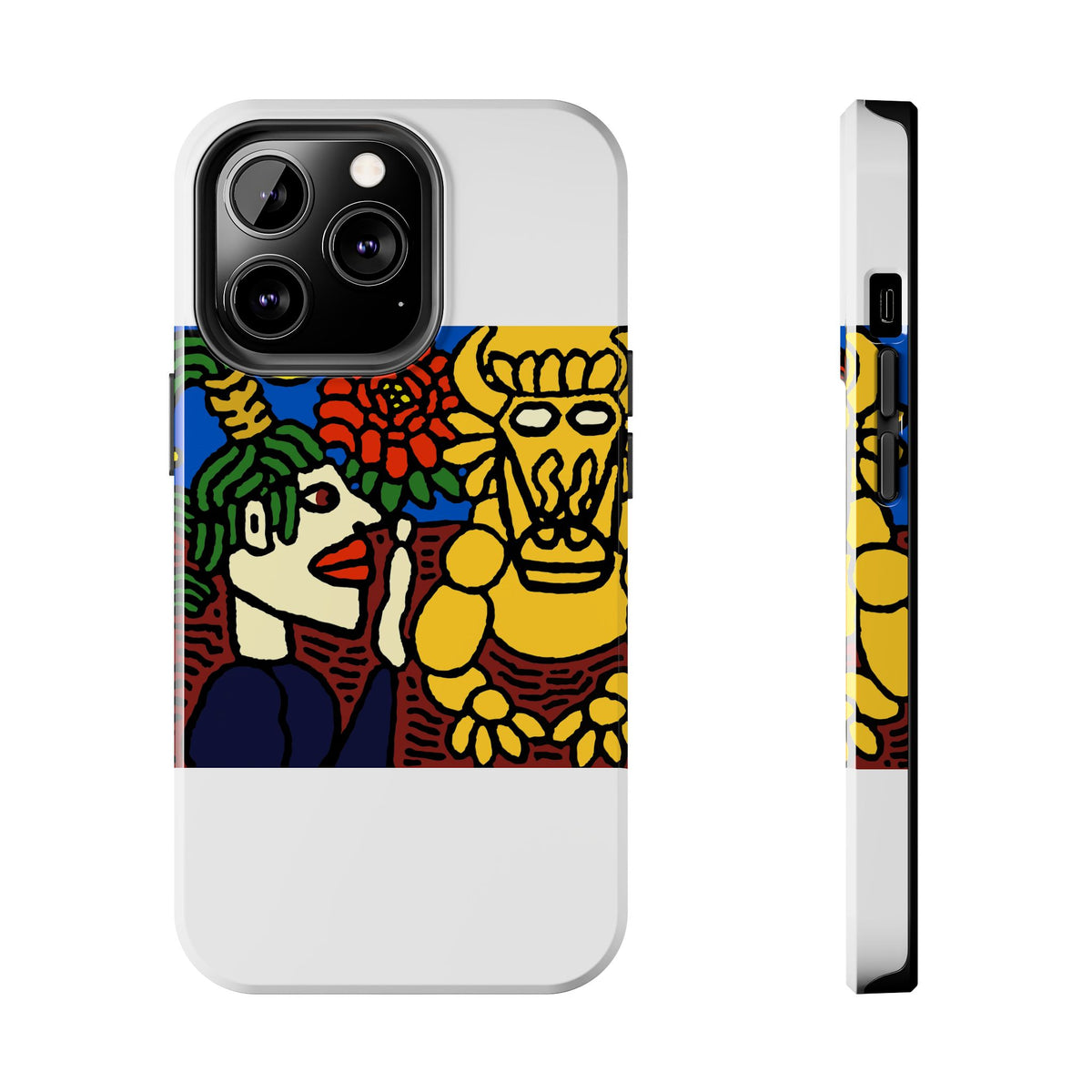 The warrior hailing the mighty golden dragon Tough Phone Case