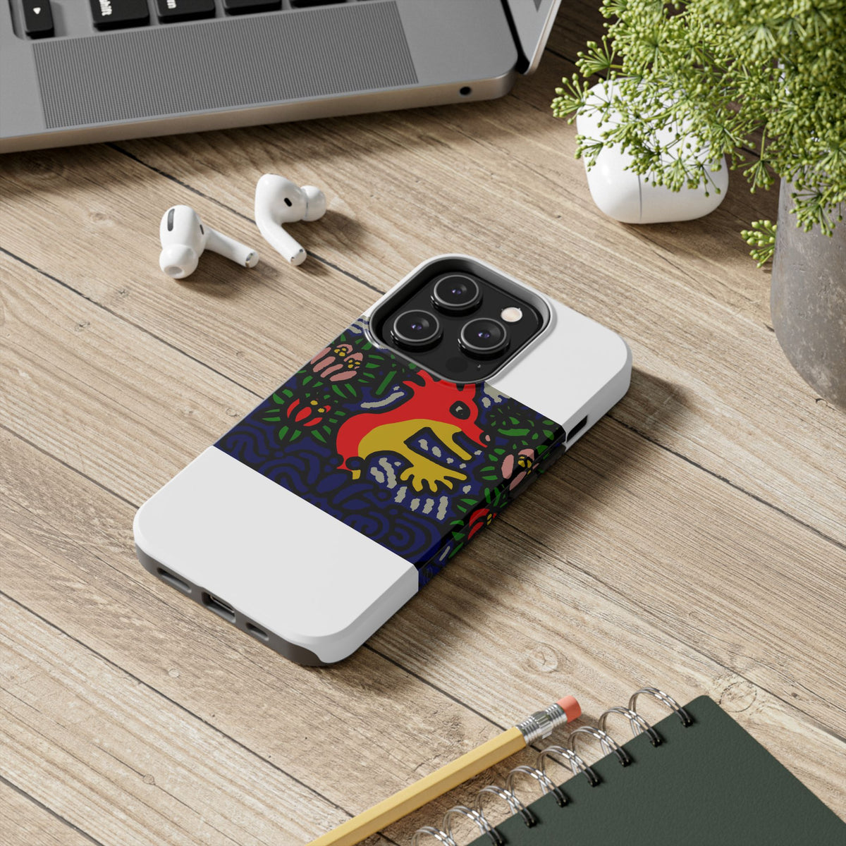 Breaking through the surface of a lotus pond Tough Phone Case