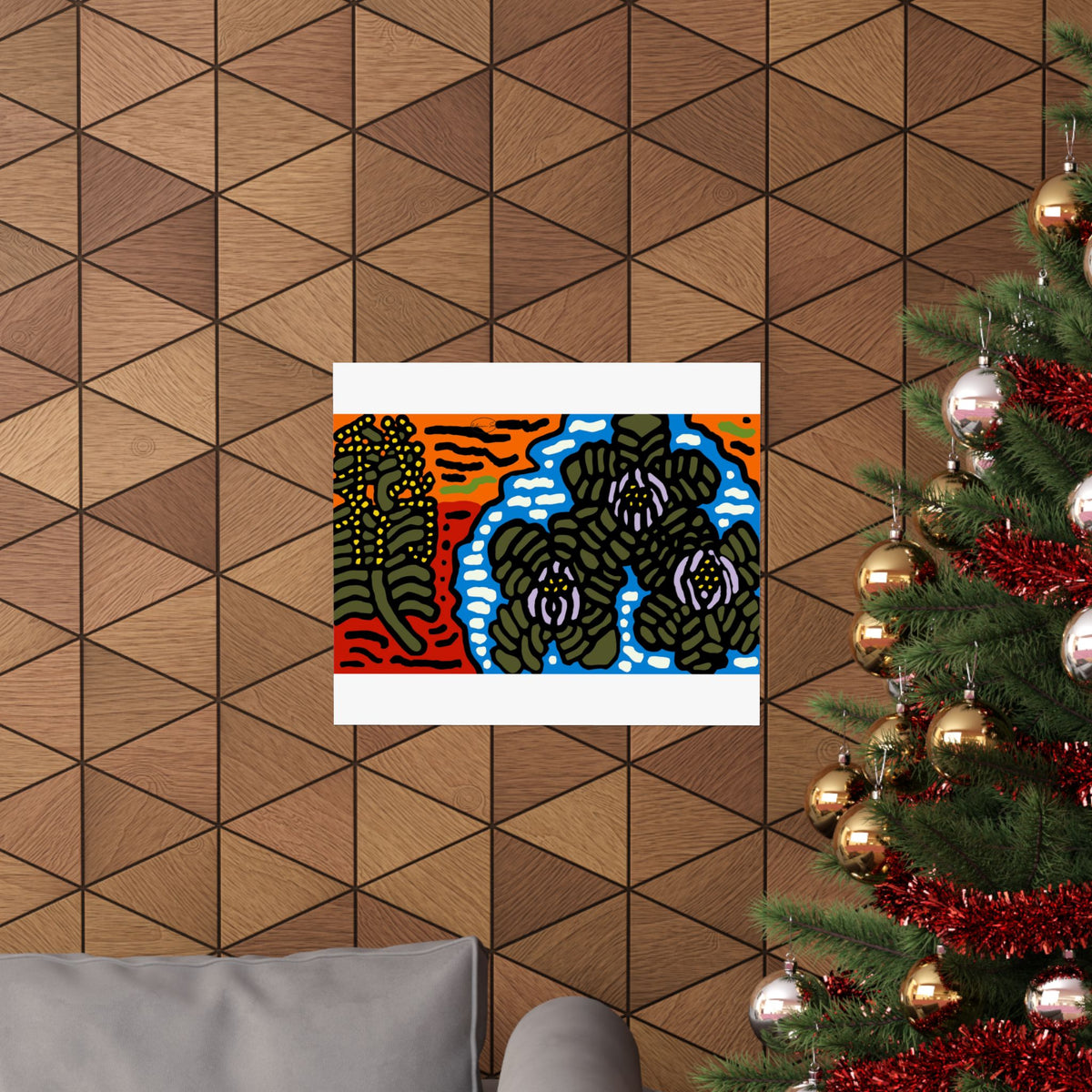 The Sri Lankan water lilies meets the Australian wattle Matte Poster Horizontal (Small)