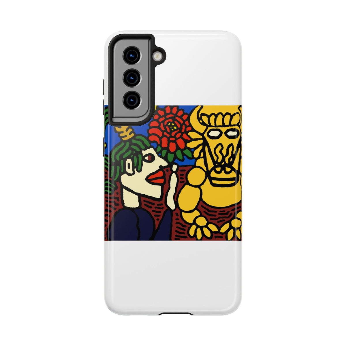 The warrior hailing the mighty golden dragon Tough Phone Case