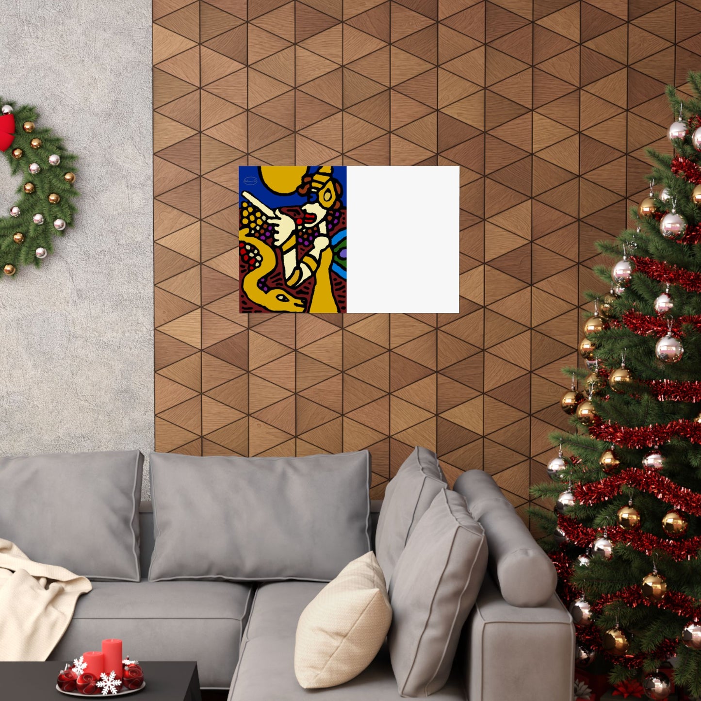 The golden snake being blessed by the fairy Matte Poster Horizontal (Large)