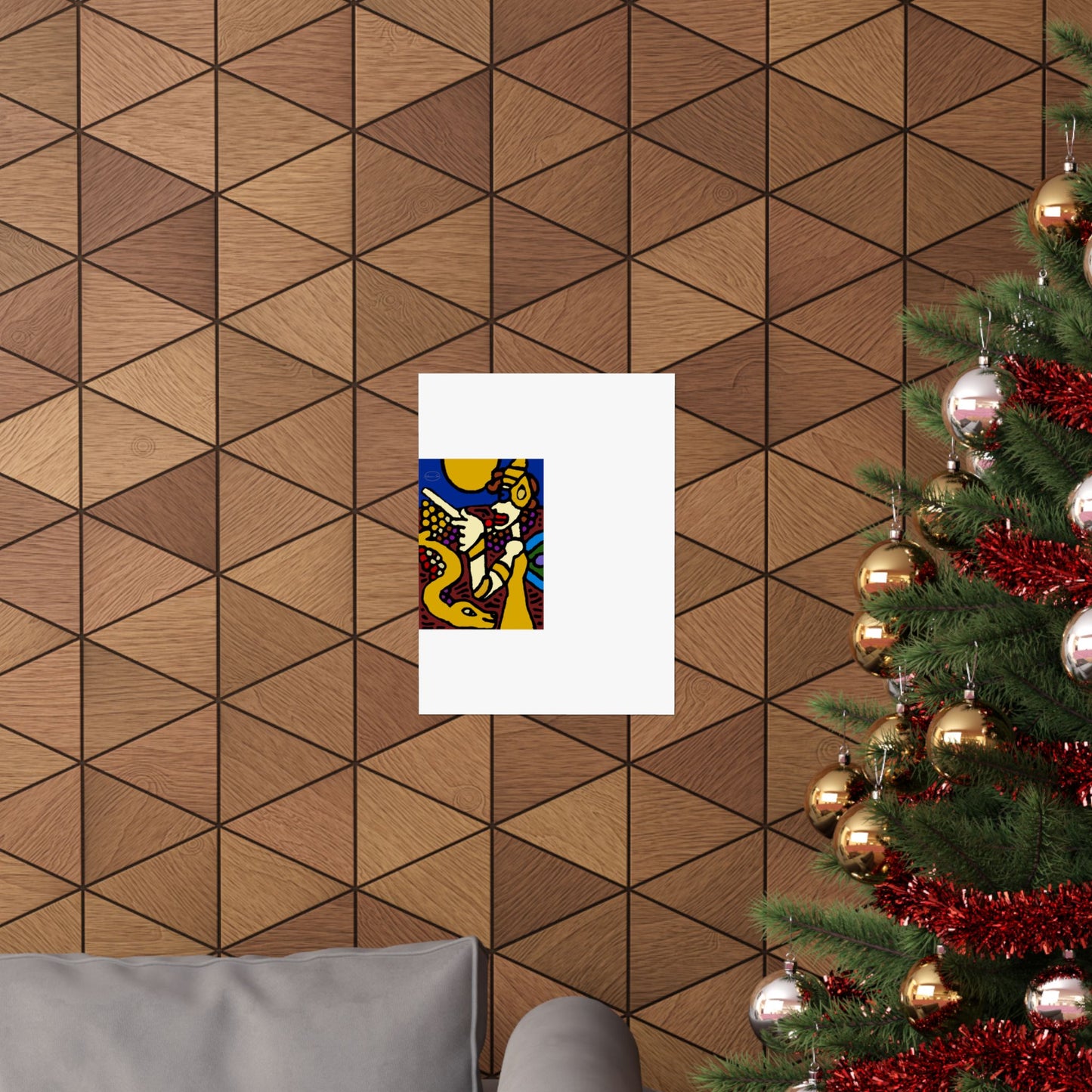 The golden snake being blessed by the fairy Matte Poster Vertical (Small)