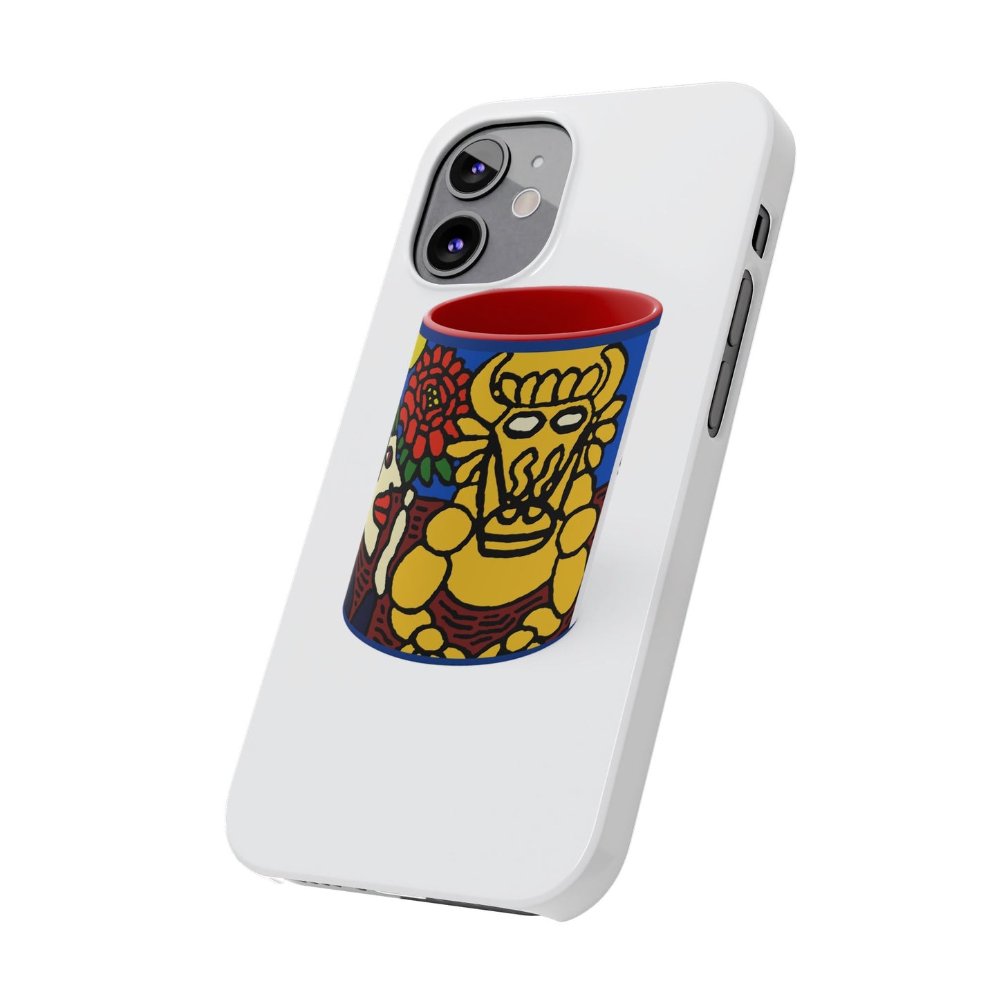 The warrior hailing the mighty golden dragon Slim Phone Case