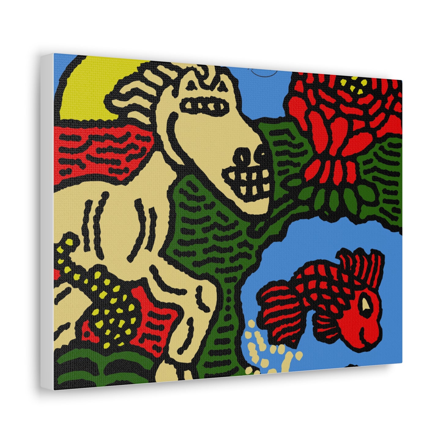 Galloping carefree through life Canvas (Large)