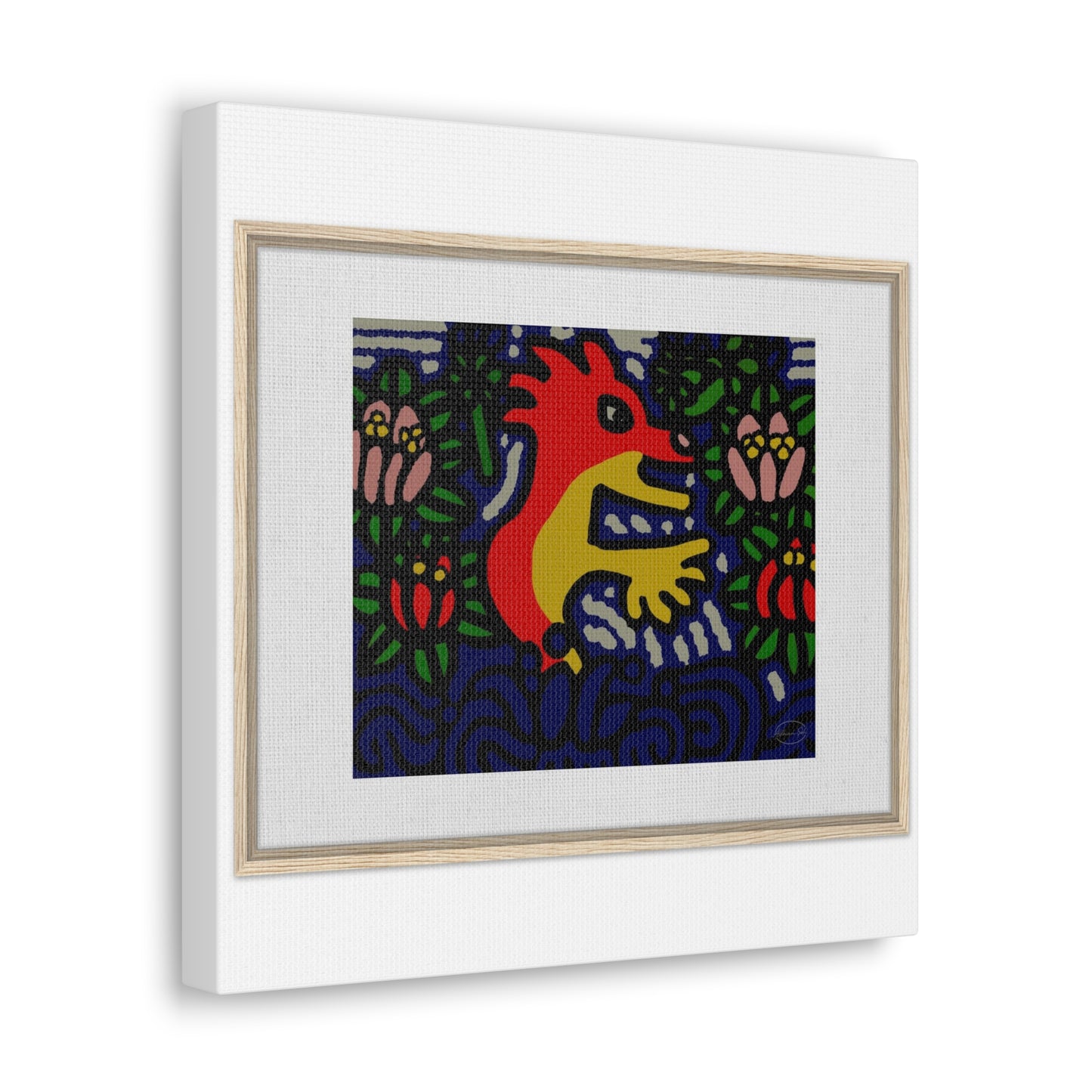 Breaking through the surface of a lotus pond Canvas (Small)