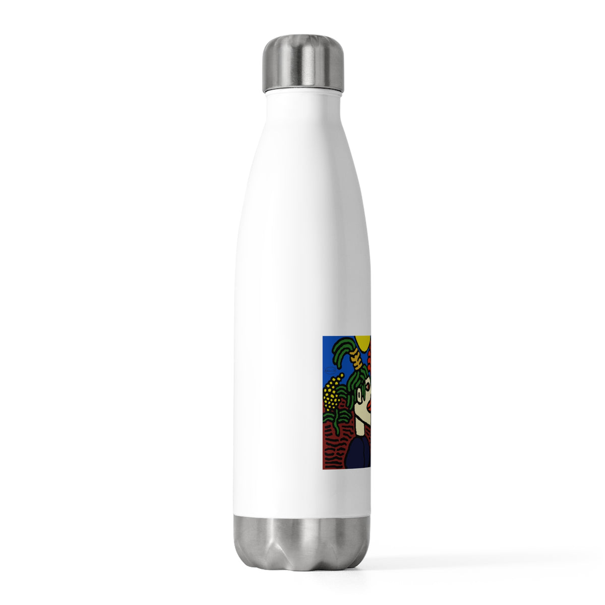 The warrior hailing the mighty golden dragon Stainless Steel Water Bottle