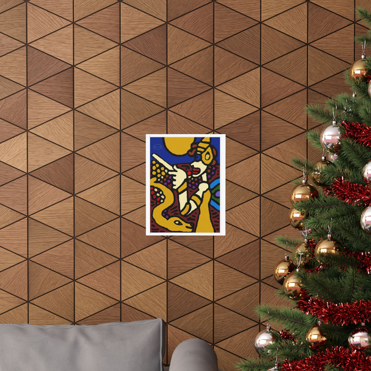 The golden snake being blessed by the fairy Matte Poster Vertical (Small)