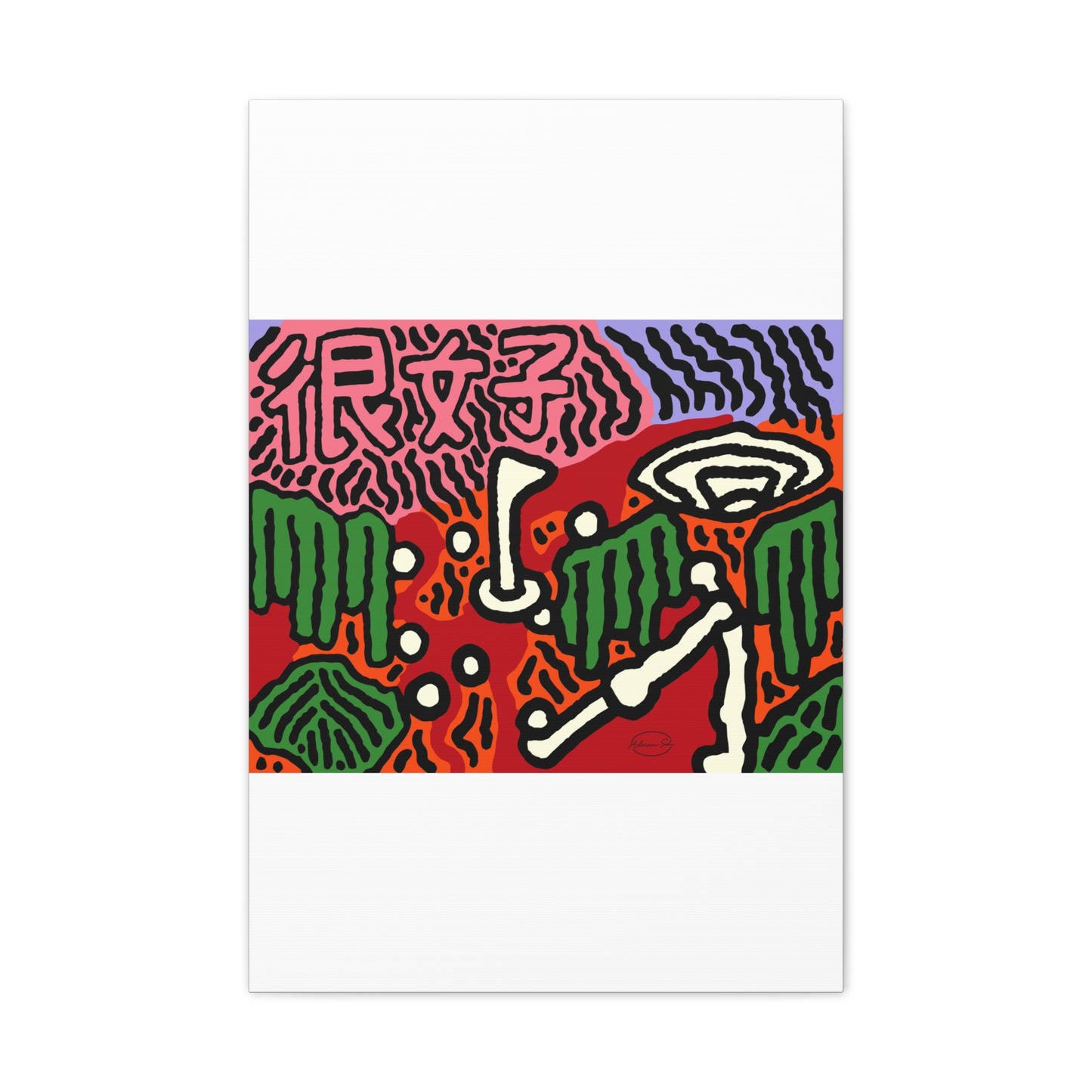 Hitting holes in one throughout life Canvas (Large)