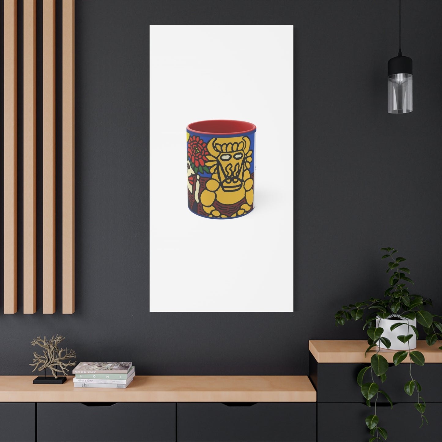 The warrior hailing the mighty golden dragon Canvas (Large)