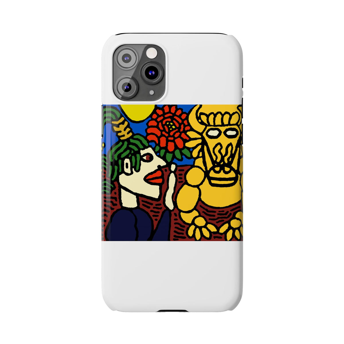 The warrior hailing the mighty golden dragon Slim Phone Case