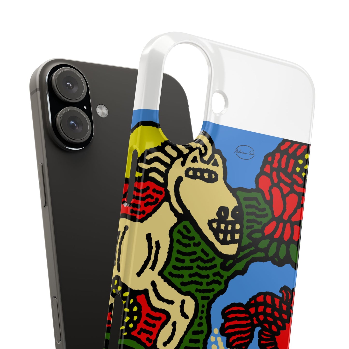 Galloping carefree through life Slim Phone Case