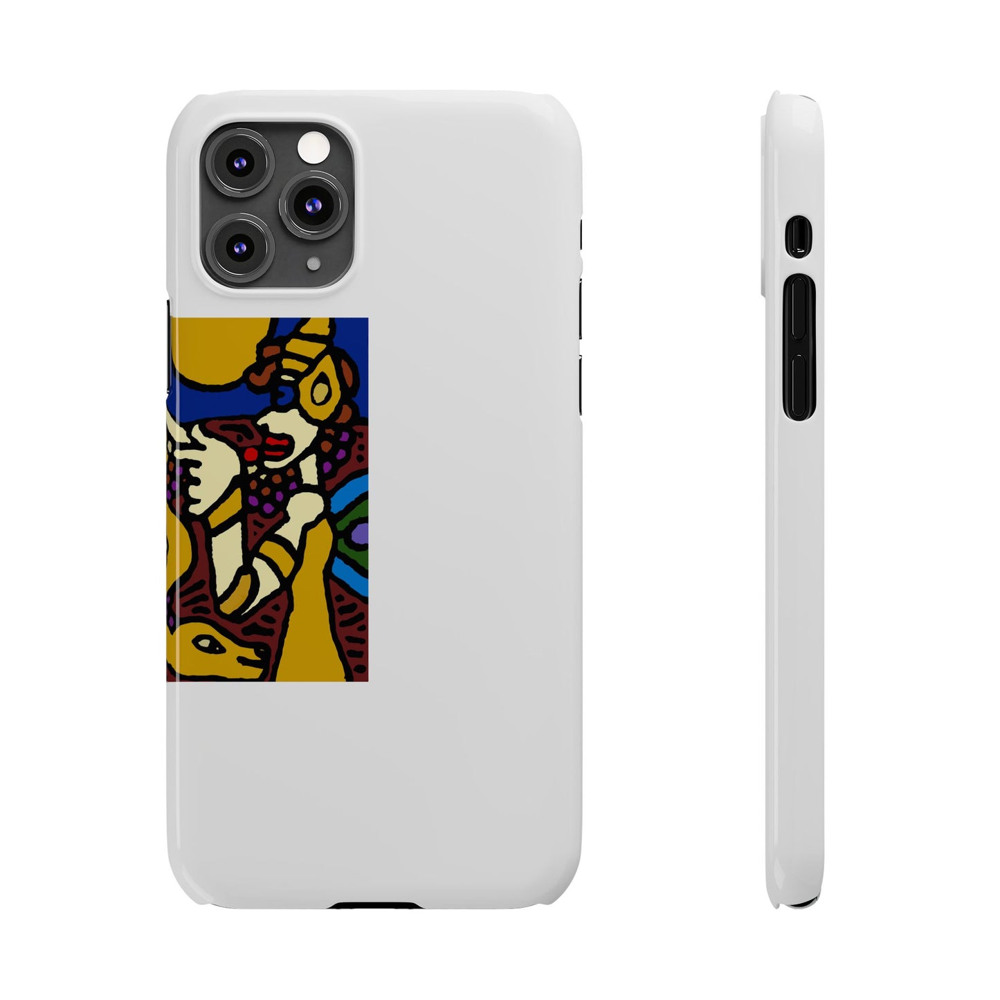 The golden snake being blessed by the fairy Slim Phone Case