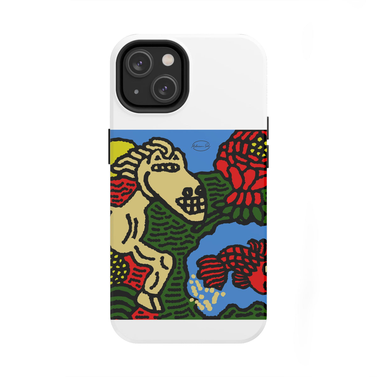Galloping carefree through life Tough Phone Case