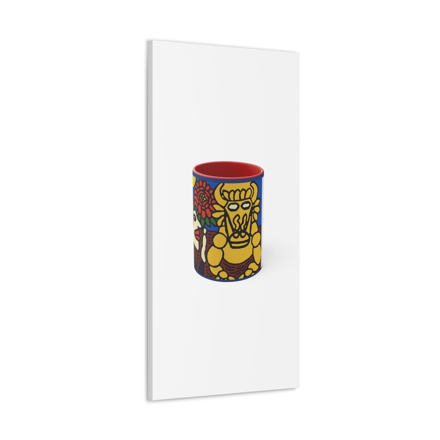 The warrior hailing the mighty golden dragon Canvas (Large)