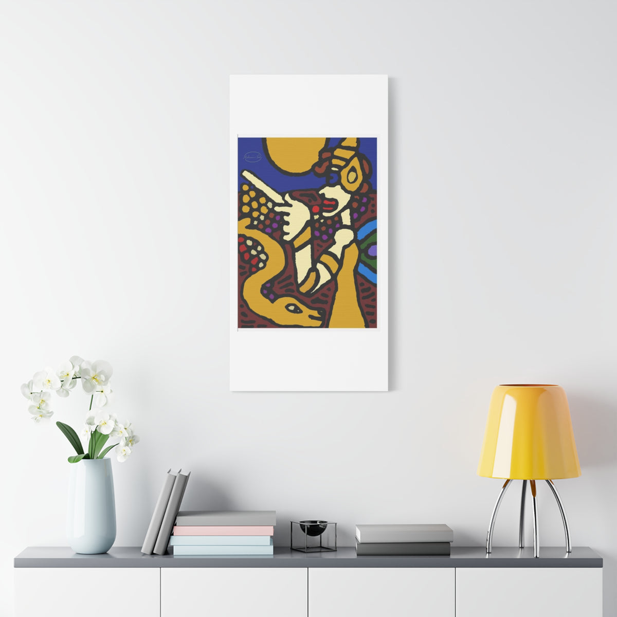 The golden snake being blessed by the fairy Canvas (Large)
