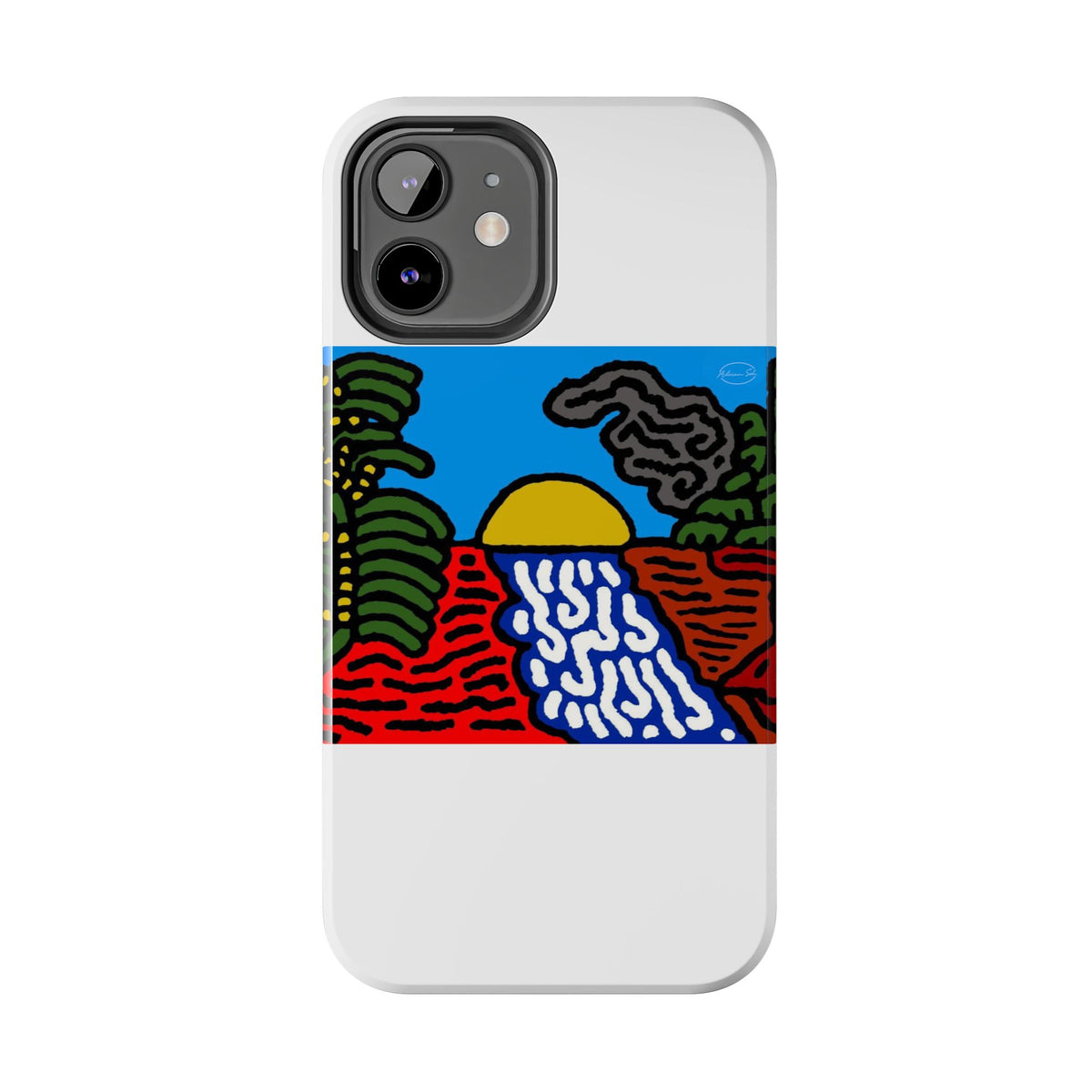The river that joins the Australian wattle and Lebanese cedar tree in friendship Tough Phone Case