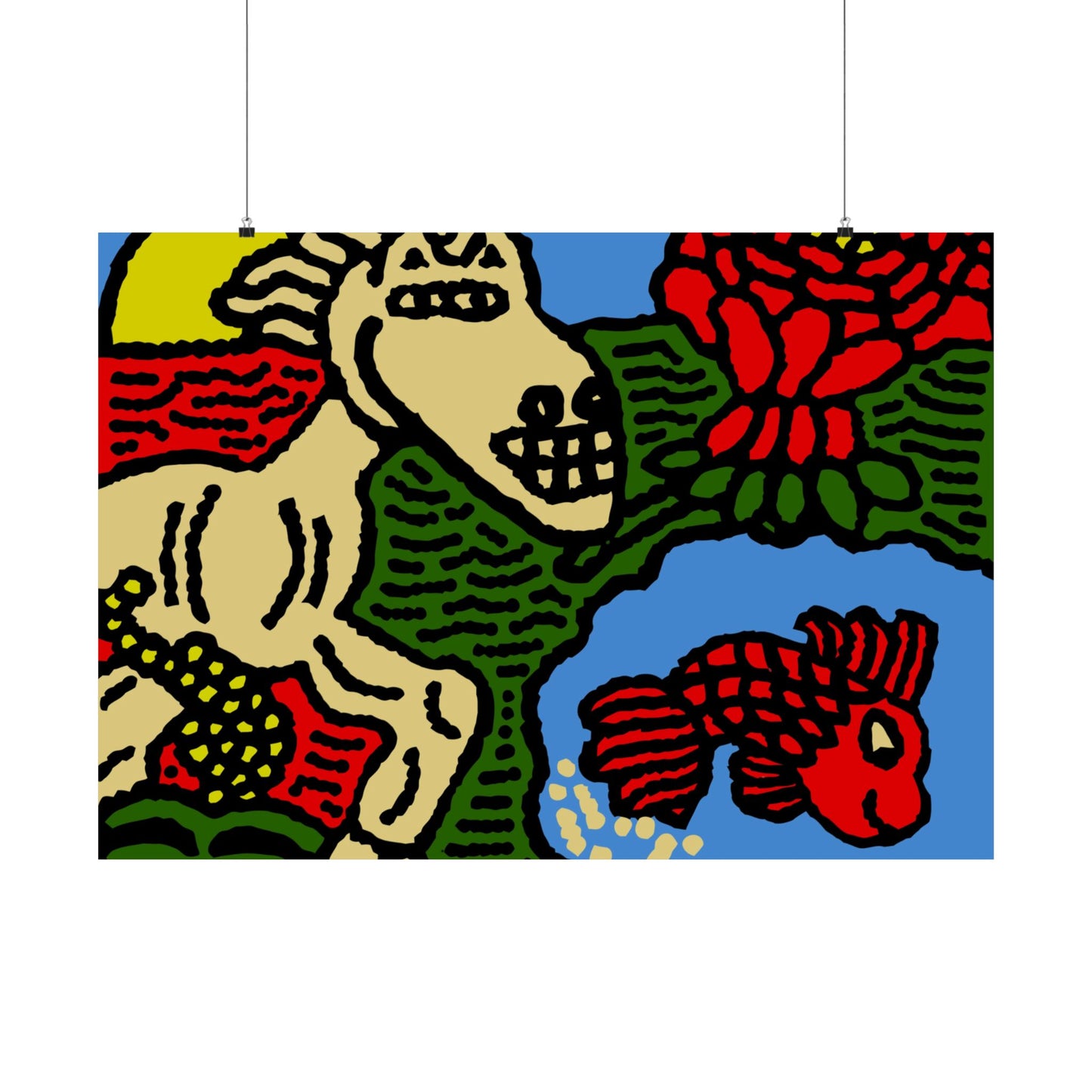 Galloping carefree through life Matte Poster Horizontal (Large)