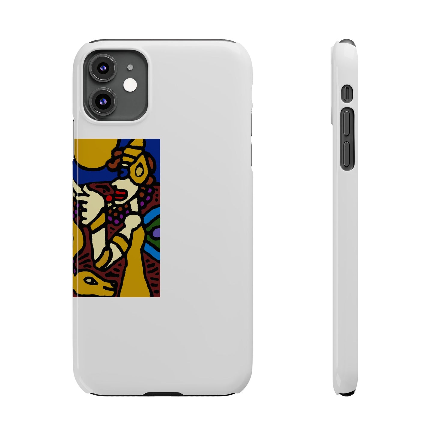 The golden snake being blessed by the fairy Slim Phone Case
