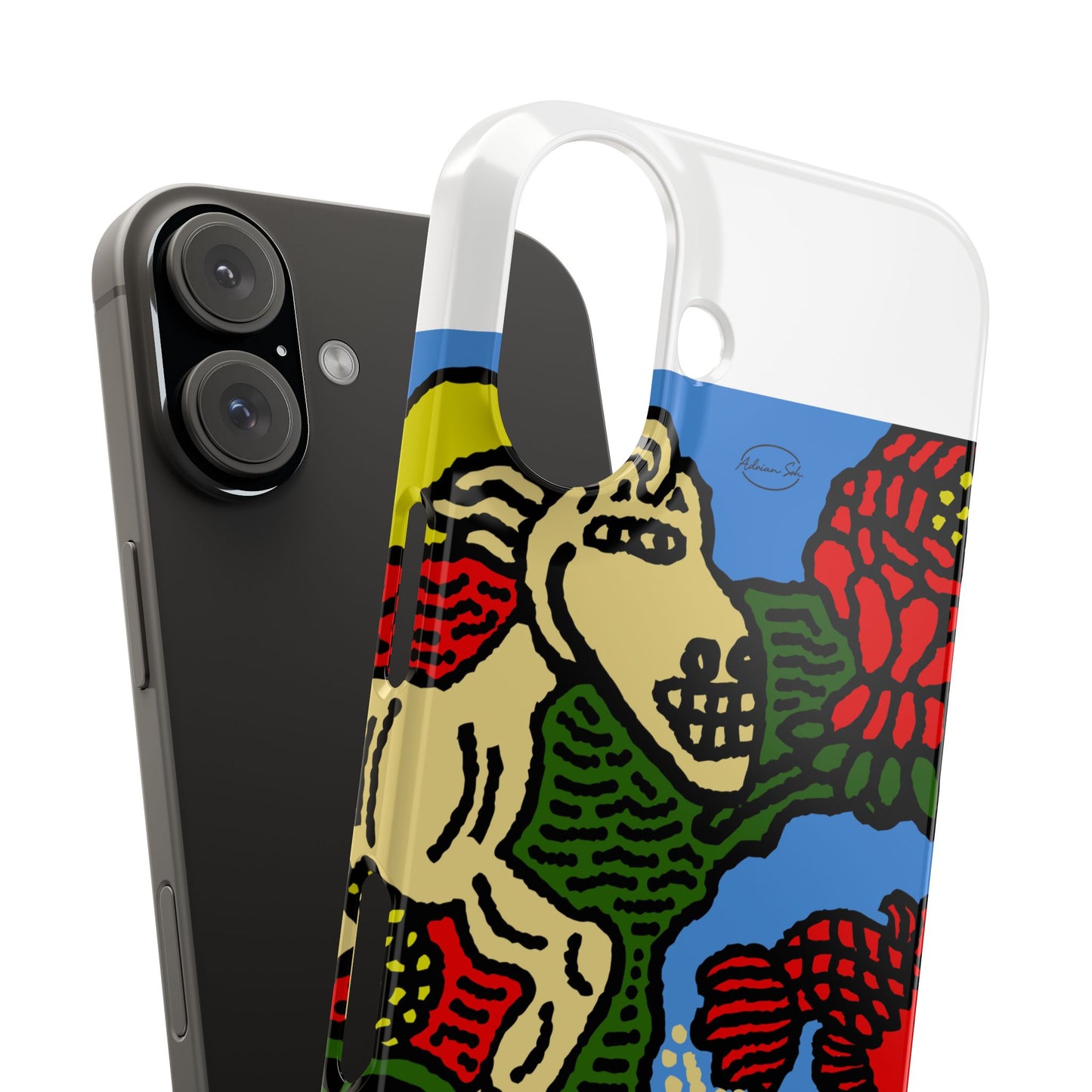 Galloping carefree through life Slim Phone Case