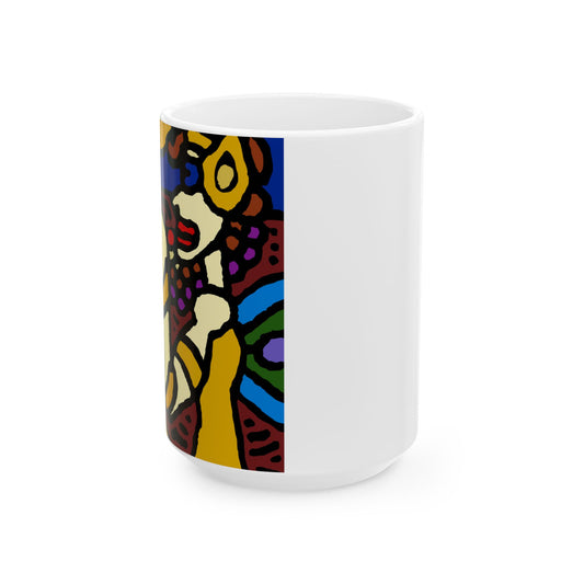 The golden snake being blessed by the fairy Ceramic Mug