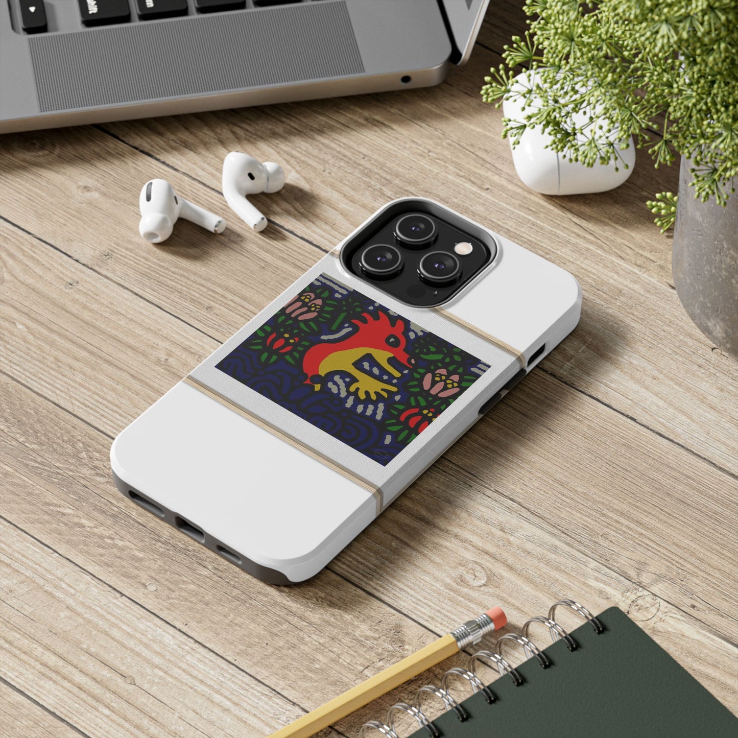 Breaking through the surface of a lotus pond Tough Phone Case
