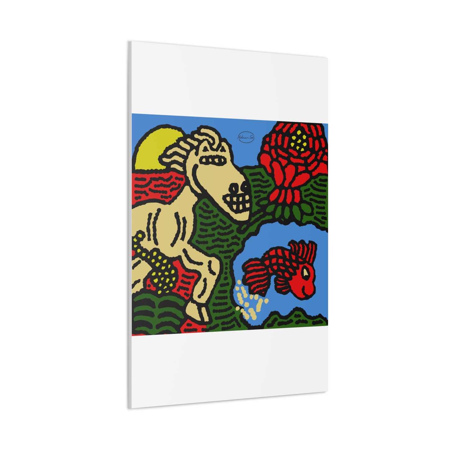 Galloping carefree through life Canvas (Large)