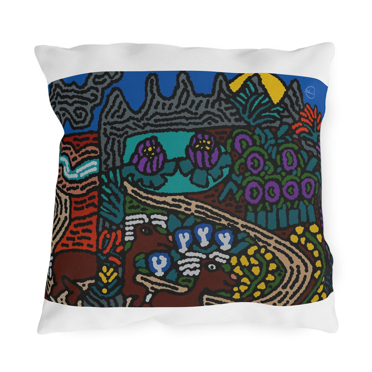 Going to the valley of hope and prosperity — Outdoor Pillow