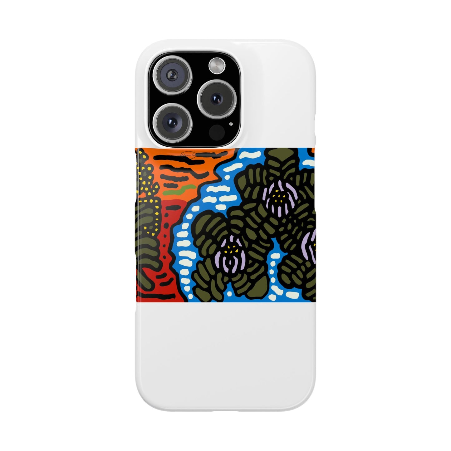 The Sri Lankan water lilies meets the Australian wattle Slim Phone Case