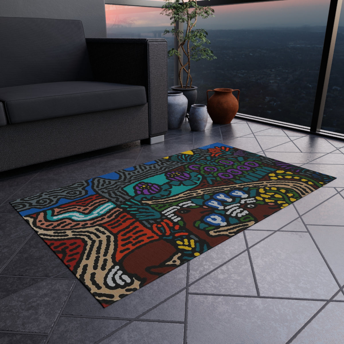 Road to a Sanctuary and Oasis — Outdoor Rug