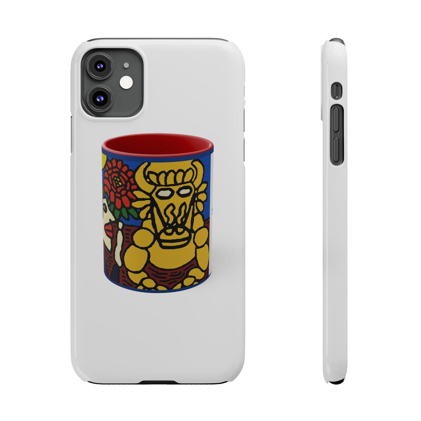 The warrior hailing the mighty golden dragon Slim Phone Case