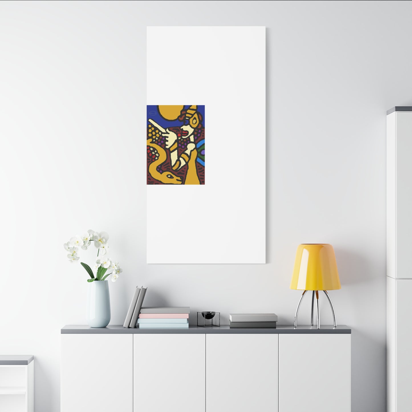 The golden snake being blessed by the fairy Canvas (Large)