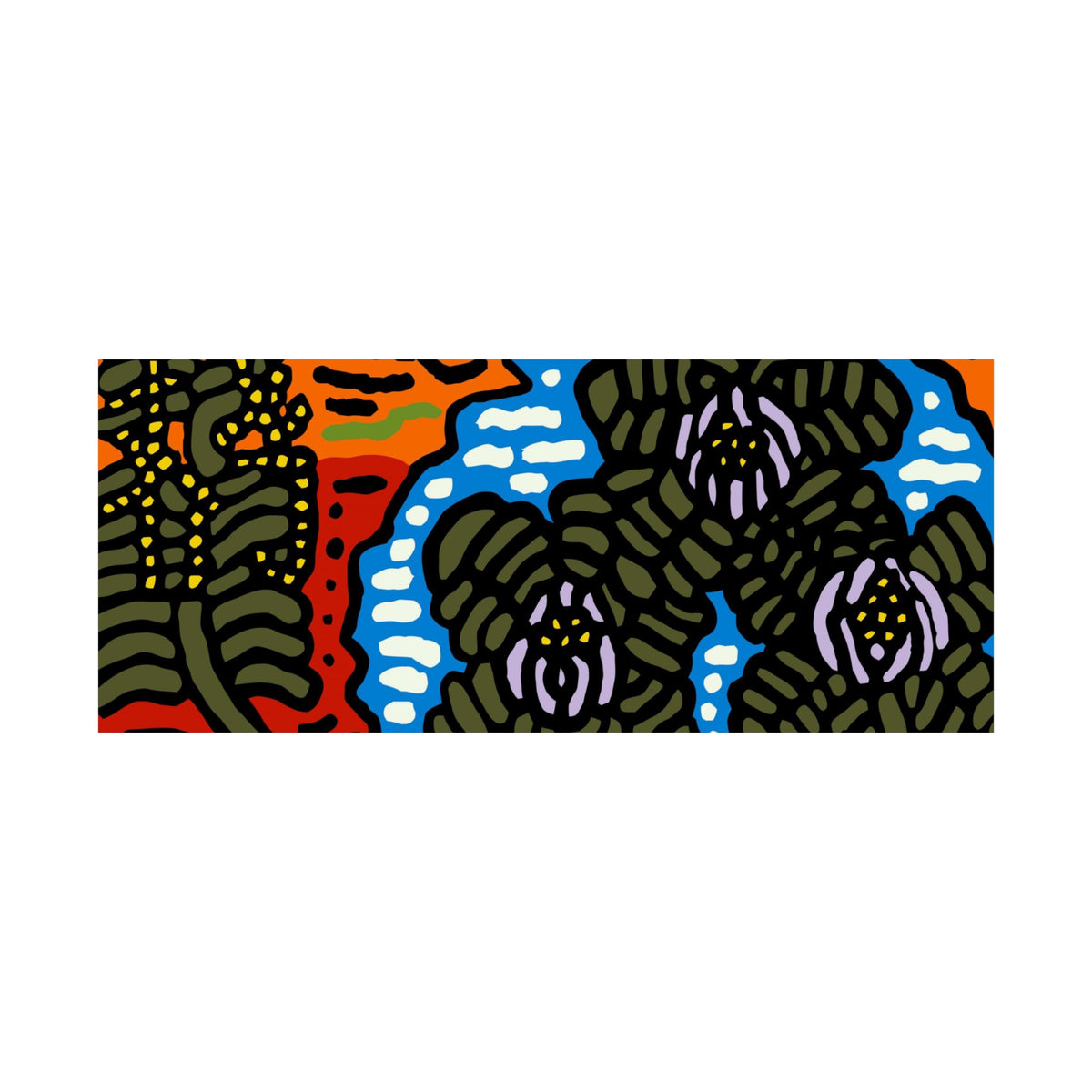 The Sri Lankan water lilies meets the Australian wattle Matte Poster Horizontal (Large)
